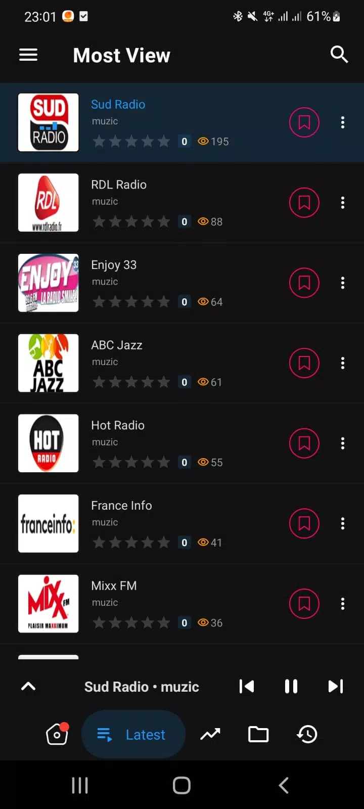 Schermata Radio France 1