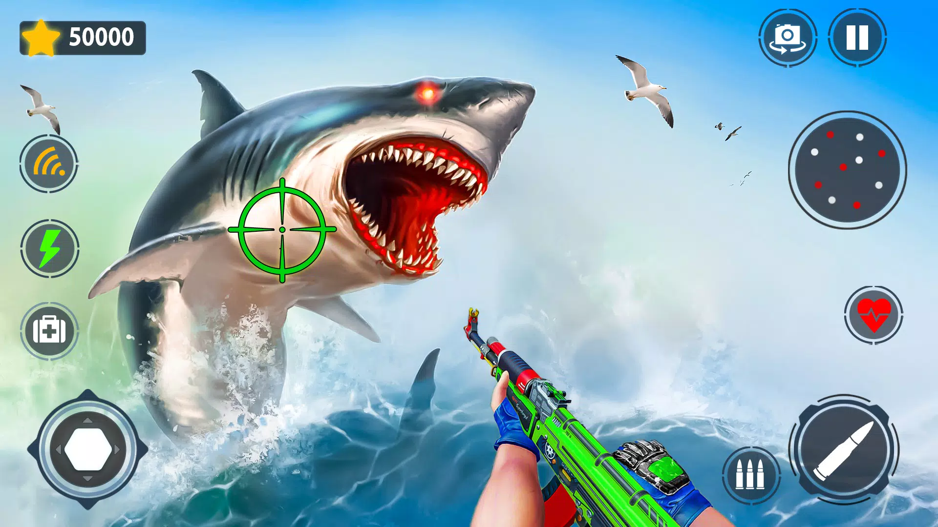Shark Games & Fish Hunting Zrzut ekranu 1