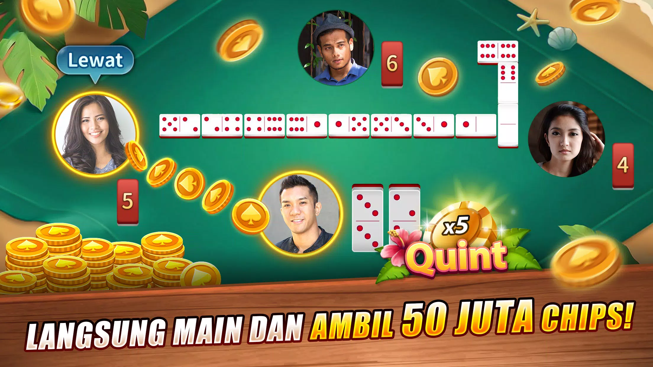 LUXY Domino Gaple QiuQiu Poker Ekran Görüntüsü 1