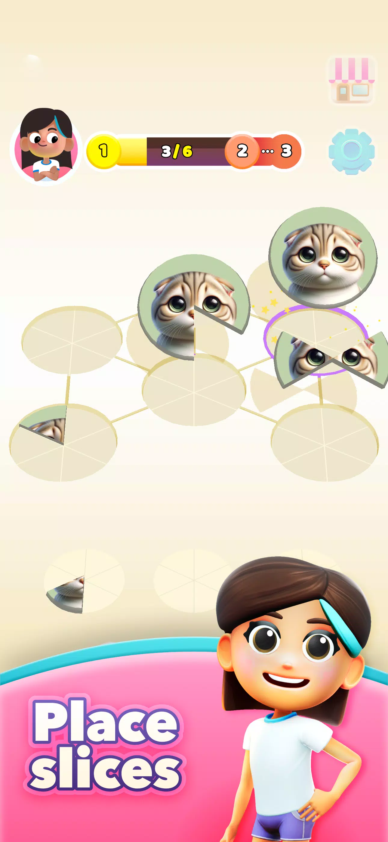 Mia’s Slices: Art Puzzle Game Ảnh chụp màn hình 1