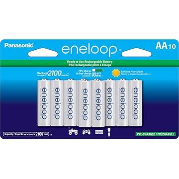 10-pack Panasonic Eneloop AA Rechargeable Baterya