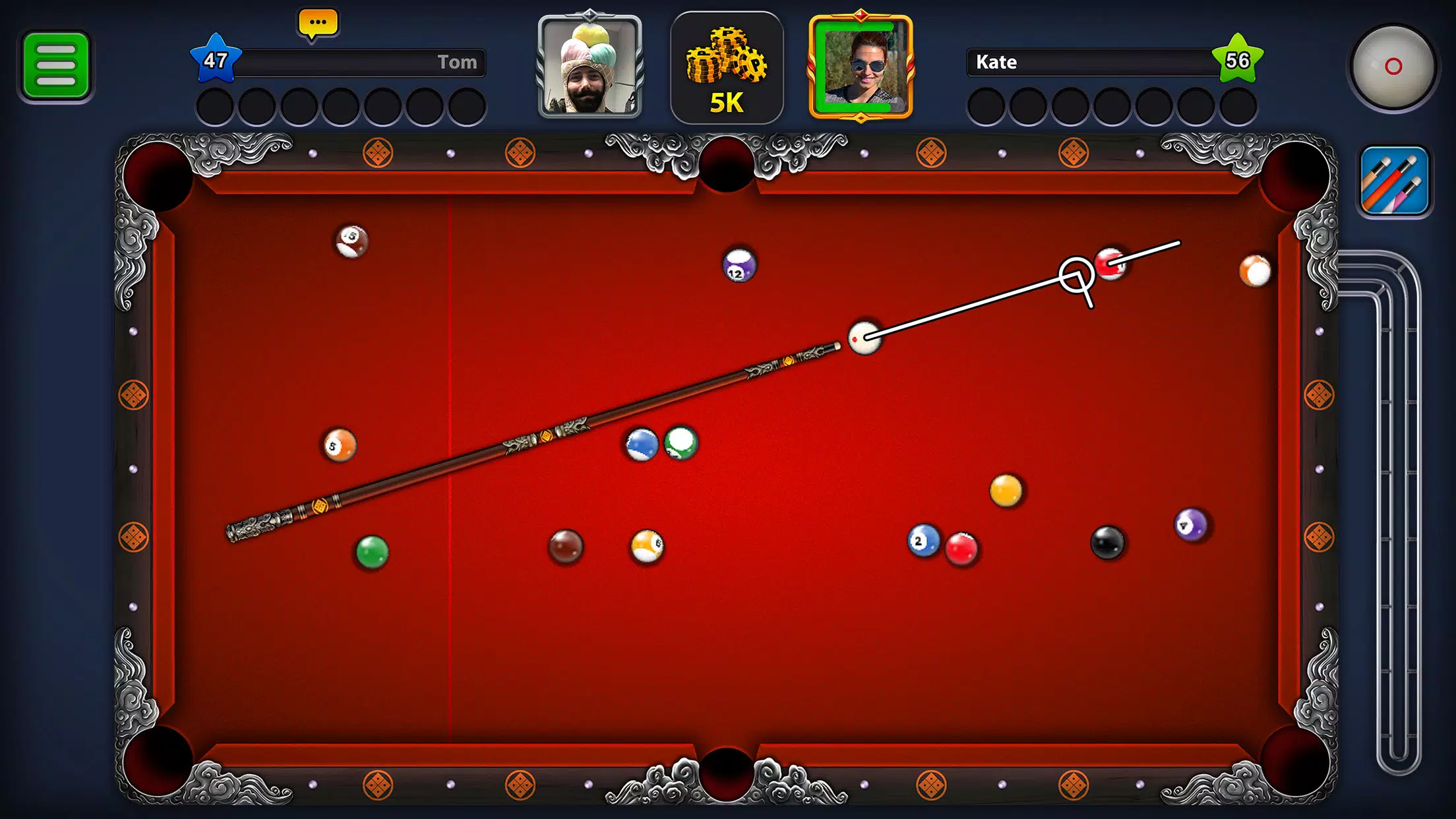 Billiards Game: 8 Ball Pool Captura de pantalla 1