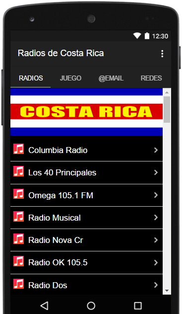 Radios Emisoras de Costa Rica FM AM en Vivo Gratis ဖန်သားပြင်ဓာတ်ပုံ 1