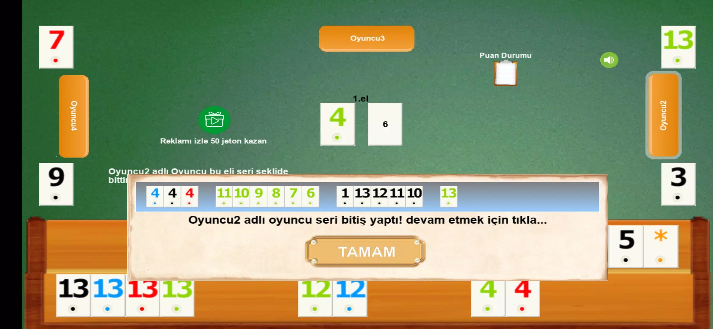 İnternetsiz Okey スクリーンショット 4