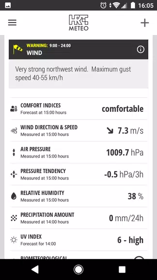 HRT METEO Schermafbeelding 2