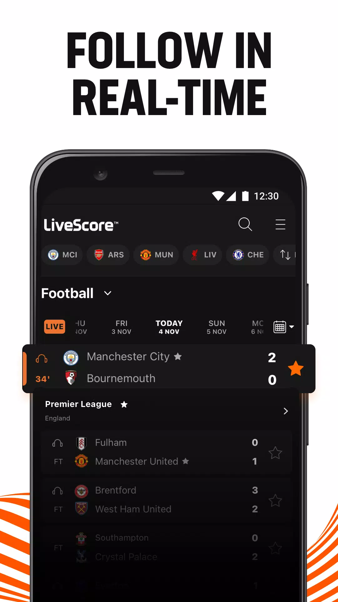 LiveScore: Live Sports Scores スクリーンショット 4