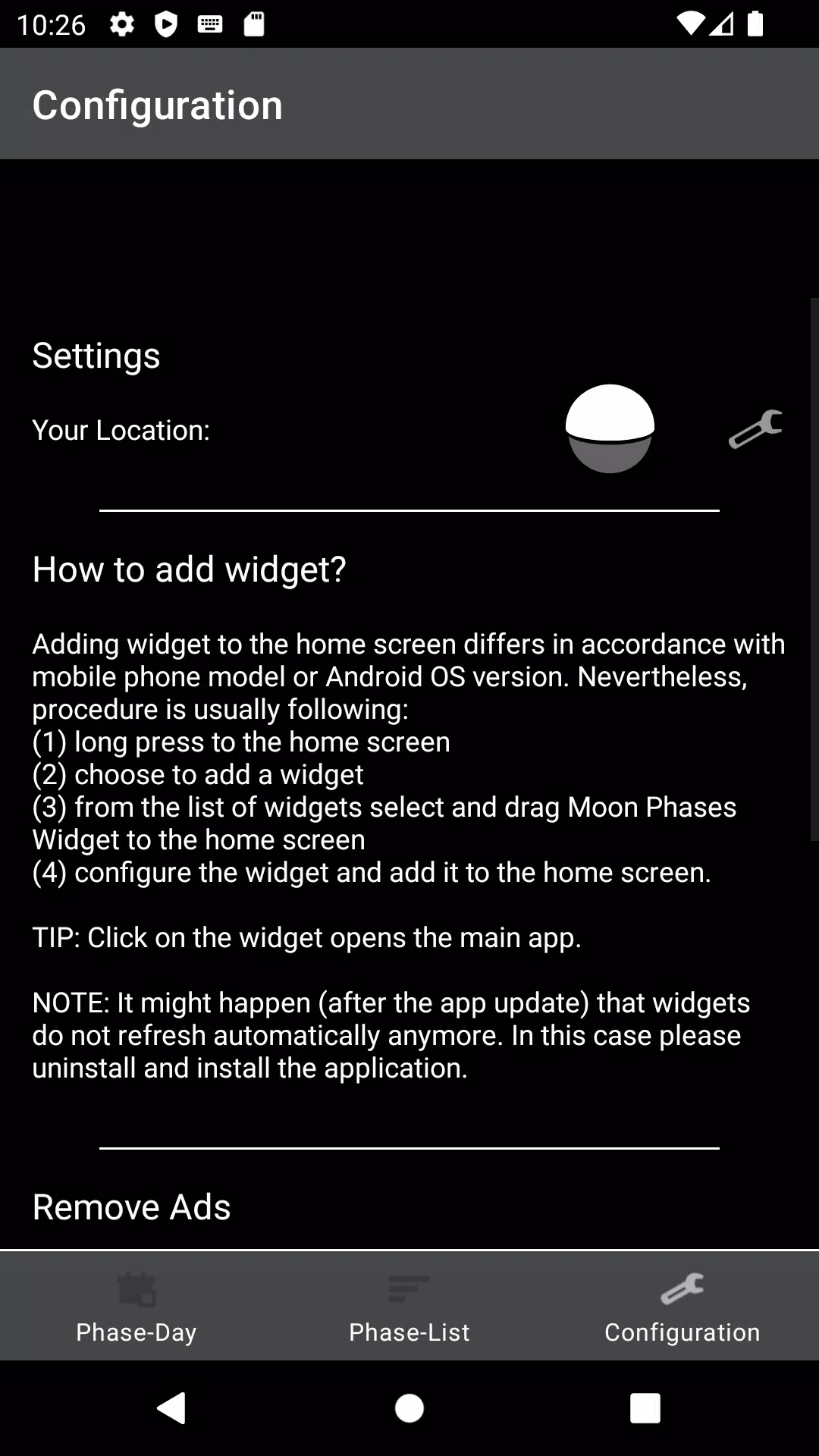 Moon Phases Widget ภาพหน้าจอ 4