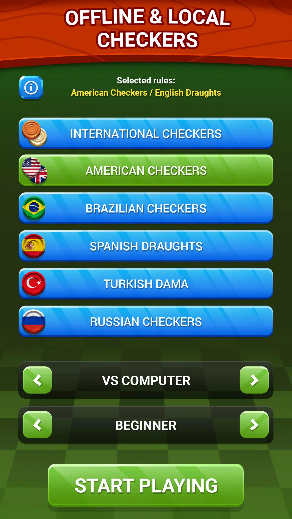 Checkers - Online & Offline スクリーンショット 4