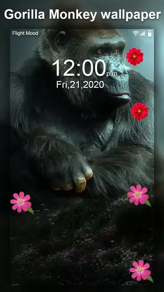 Gorilla Monkey Live Wallpaper স্ক্রিনশট 3