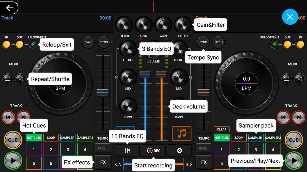 DJ Music Mixer - 3D DJ Player Скриншот 1