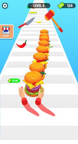 Burger Stack Run Game ภาพหน้าจอ 3