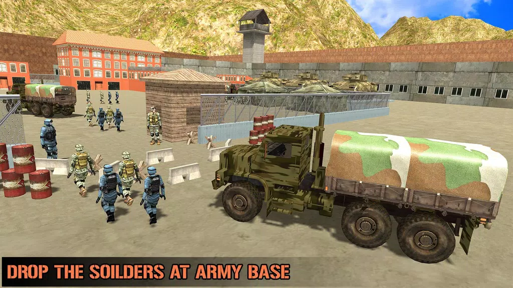 US Army Transporter Truck Game Tangkapan skrin 3