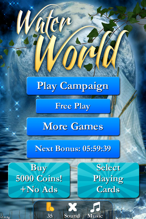 Pyramid Solitaire Water World Screenshot 1