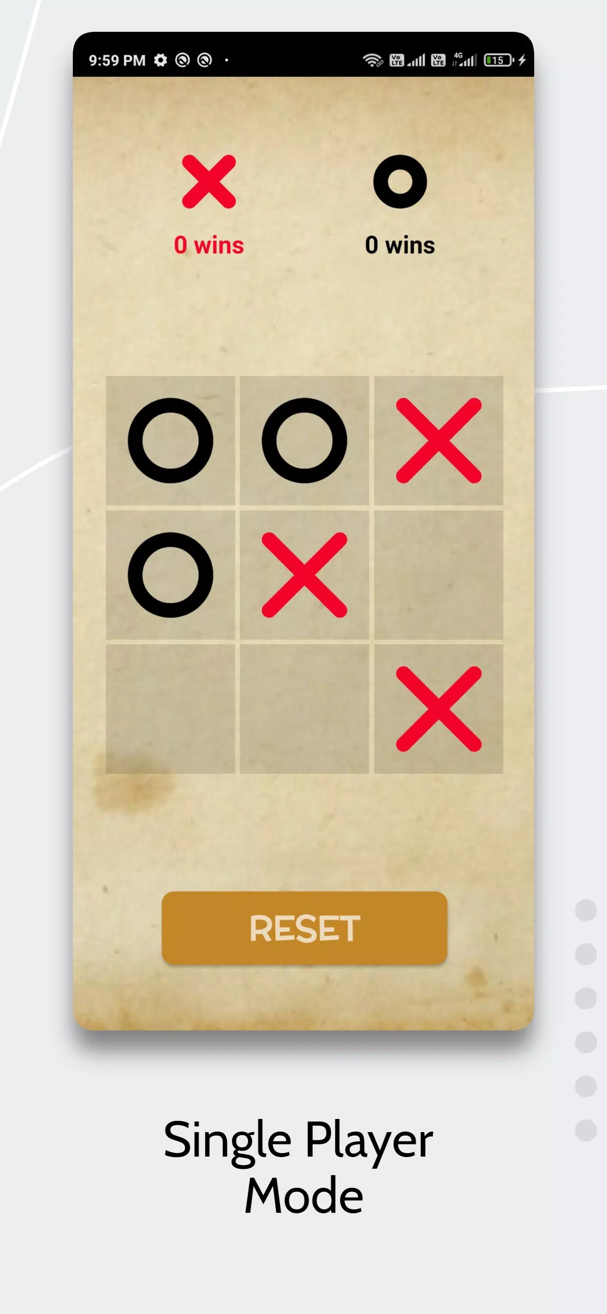 Tic Tac Toe AI Game Schermafbeelding 2