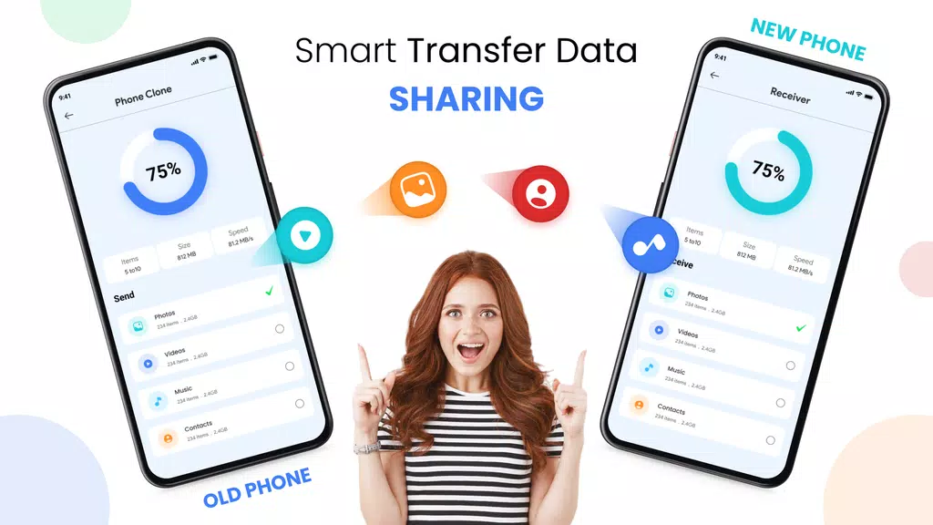 Transfer All Data - PhoneClone Tangkapan skrin 1