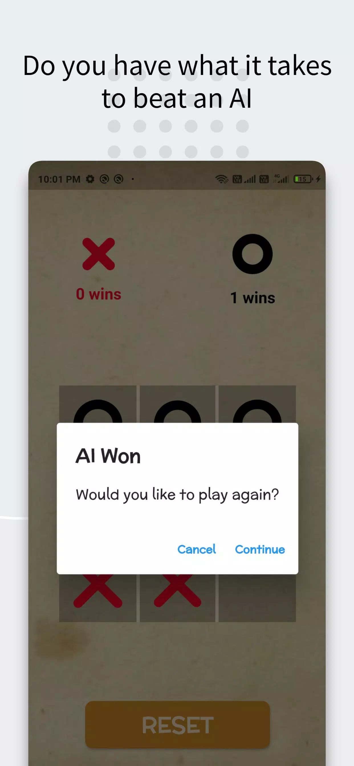 Tic Tac Toe AI Game Tangkapan skrin 4