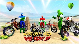 Bike Games Stunts: Spider Hero ဖန်သားပြင်ဓာတ်ပုံ 4