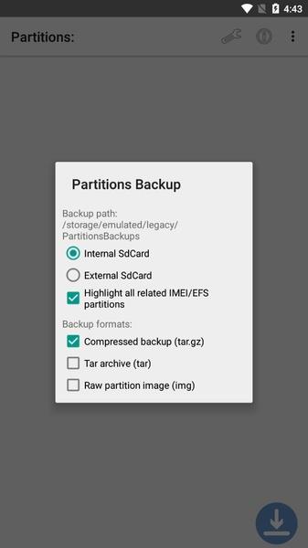 Partitions Backup and Restore应用截图第1张