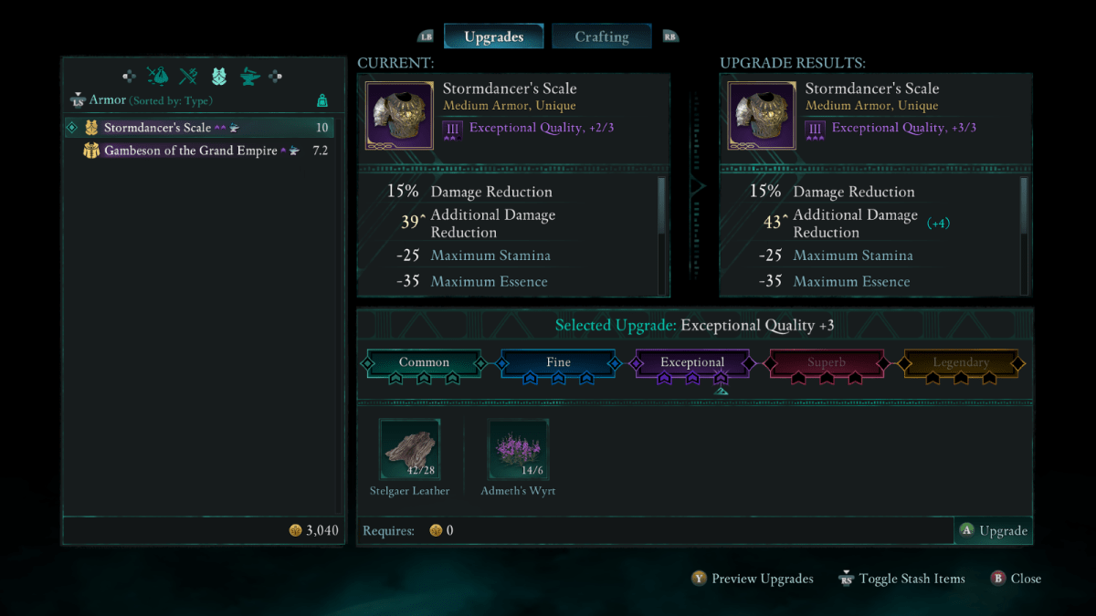 Image showcasing Unique and Standard Gear in Avowed