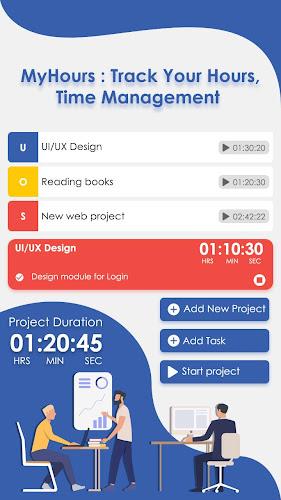 MyHours : Track Your Hours, Ti Tangkapan skrin 1