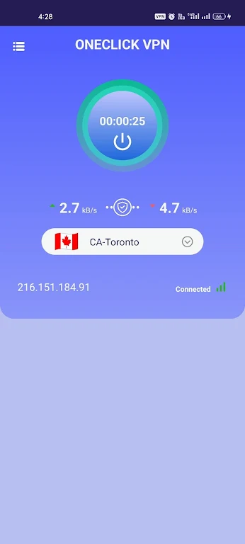 OneClick VPN - Turbo VPN App Скриншот 3