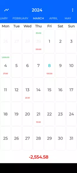 Money Calendar Tangkapan skrin 1