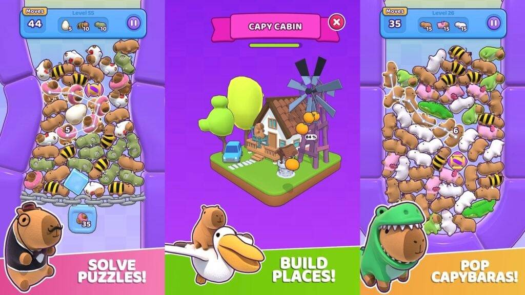Capybara Stars: New Match-3 Game with Cozy Building Feature