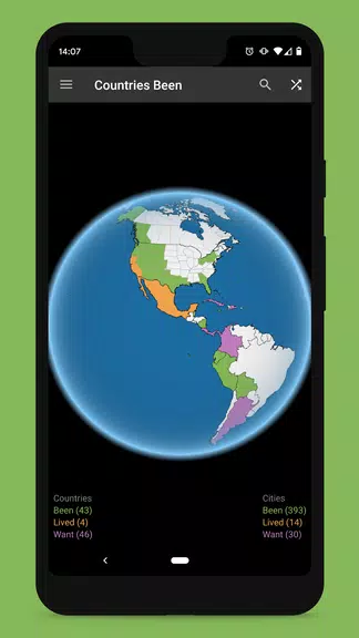 Countries Been: Visited Places 스크린샷 1