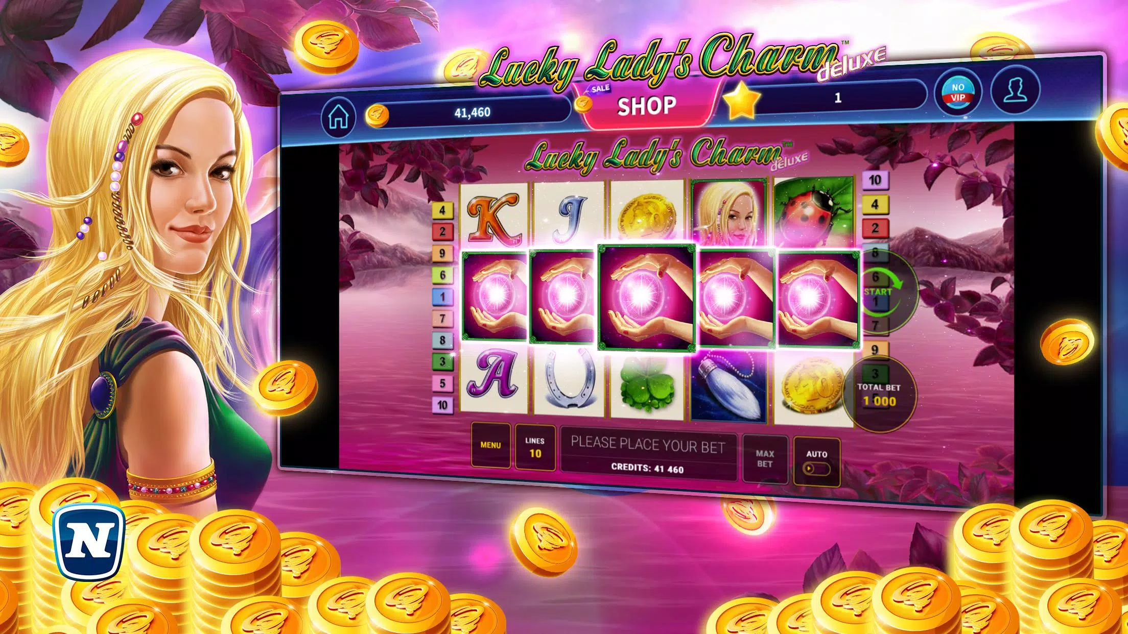 Lucky Lady’s Charm Deluxe Slot स्क्रीनशॉट 3