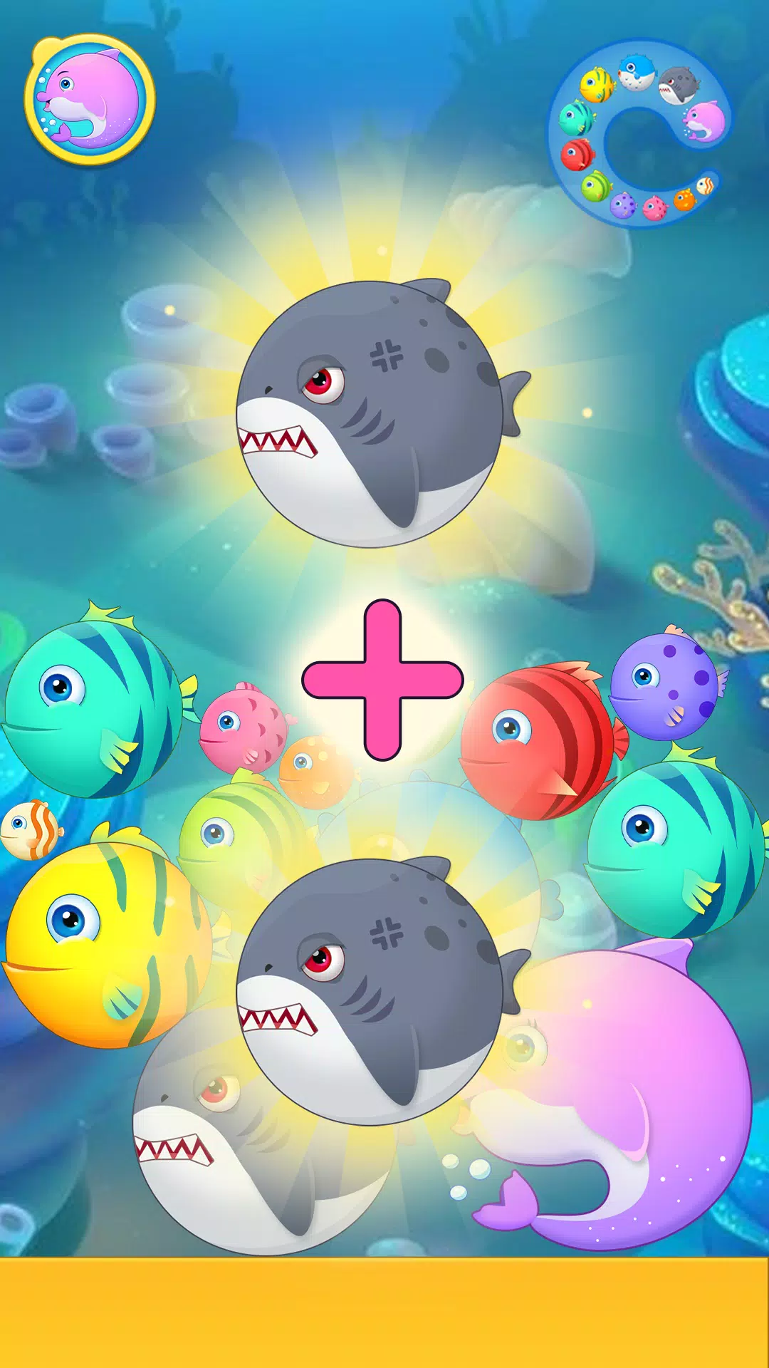 Sea Animals - Merge Game स्क्रीनशॉट 2