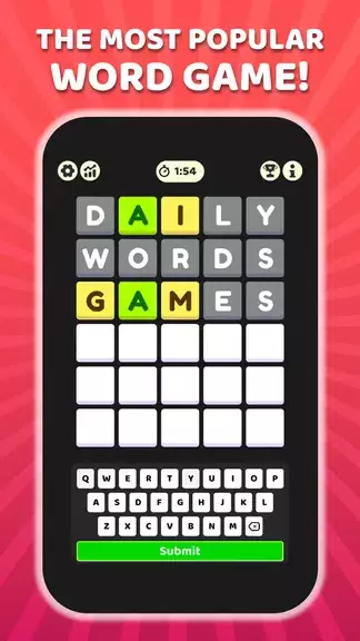 W Challenge - Daily Word Game Ảnh chụp màn hình 1