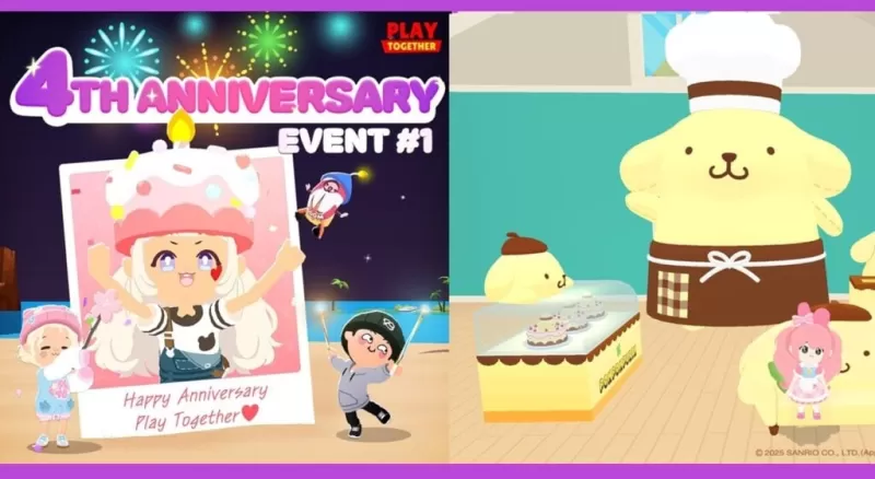 Maglaro nang magkasama ay nagmamarka ng ika -4 na anibersaryo sa pagdiriwang ng Pompompurin Café