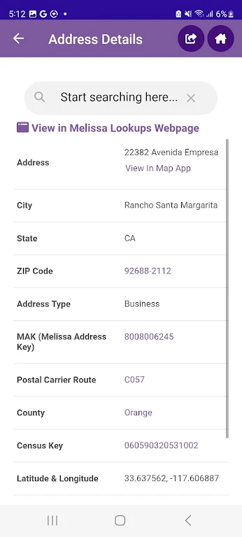 Melissa Lookups Ảnh chụp màn hình 3