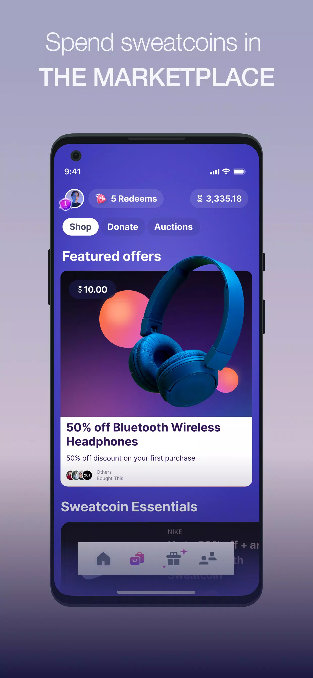 Sweatcoin・Walking Step Counter Ảnh chụp màn hình 4