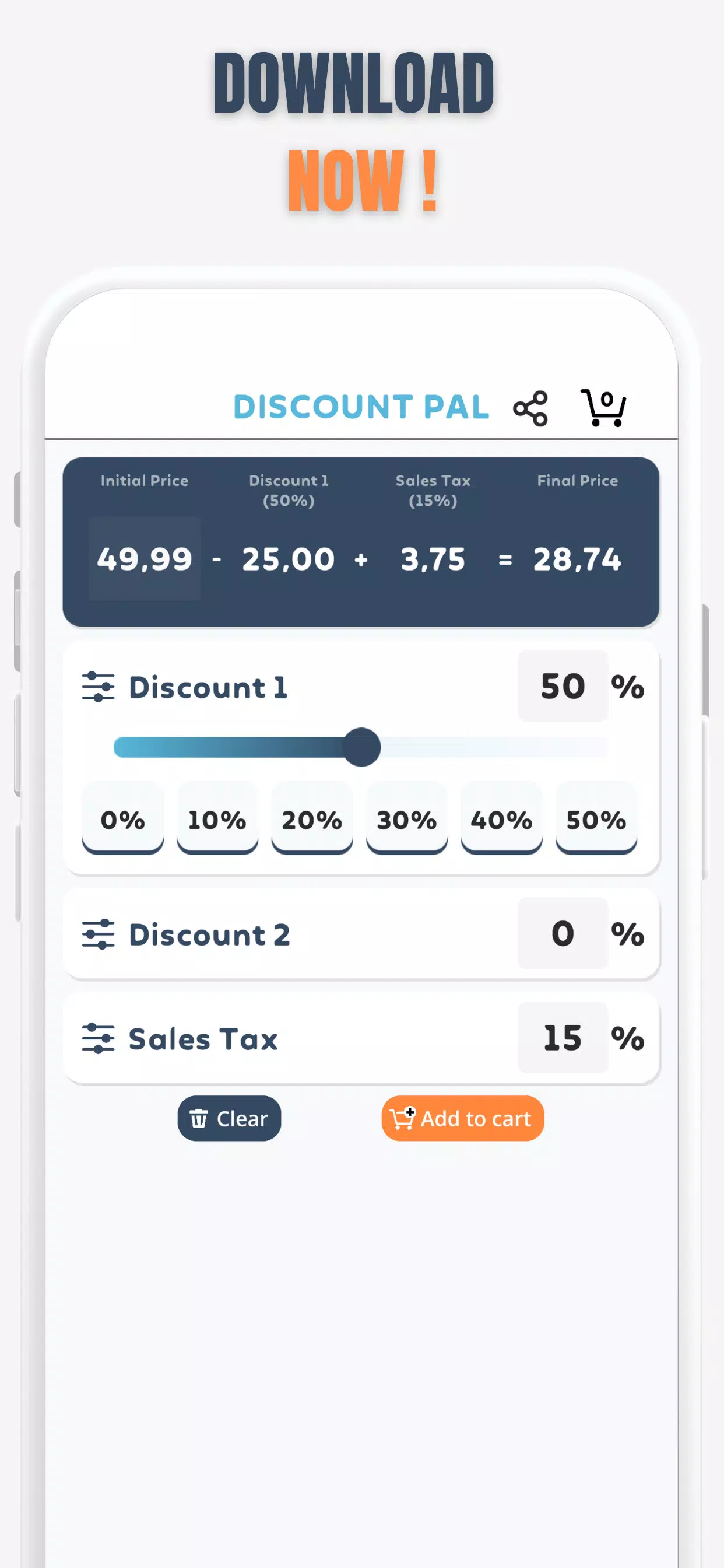 Percent Off Shoping Calculator應用截圖第4張