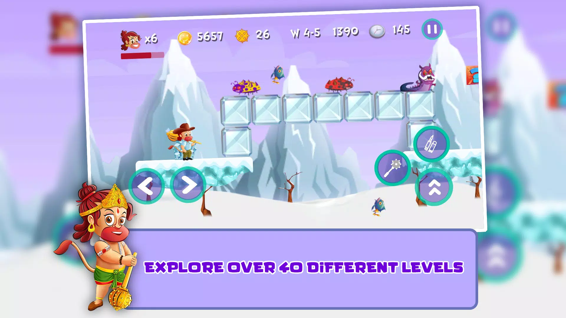 Bal Hanuman - Adventure Game Tangkapan skrin 2