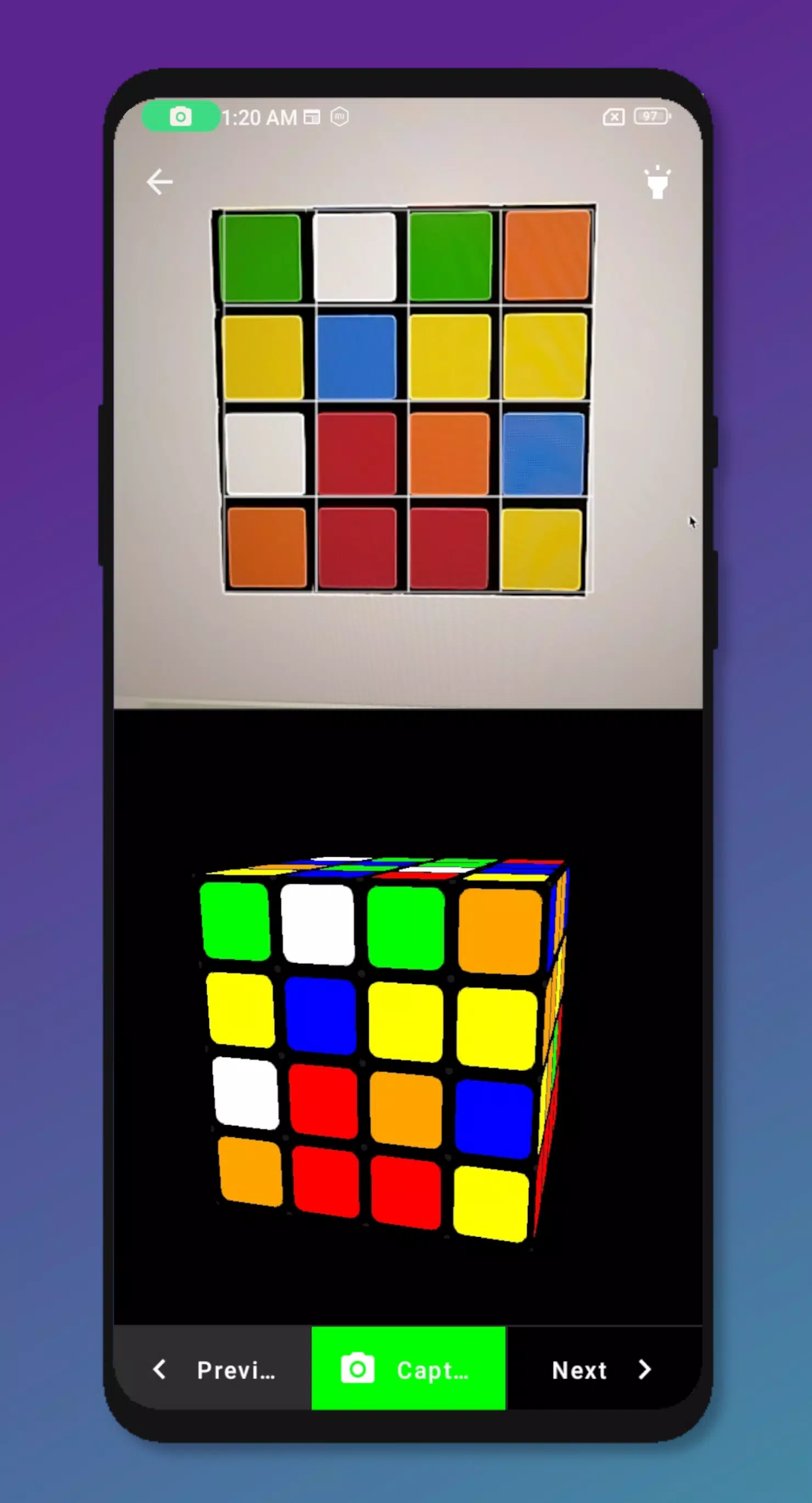 Rubik’s Cube Solver 4x4 Capture d'écran 2