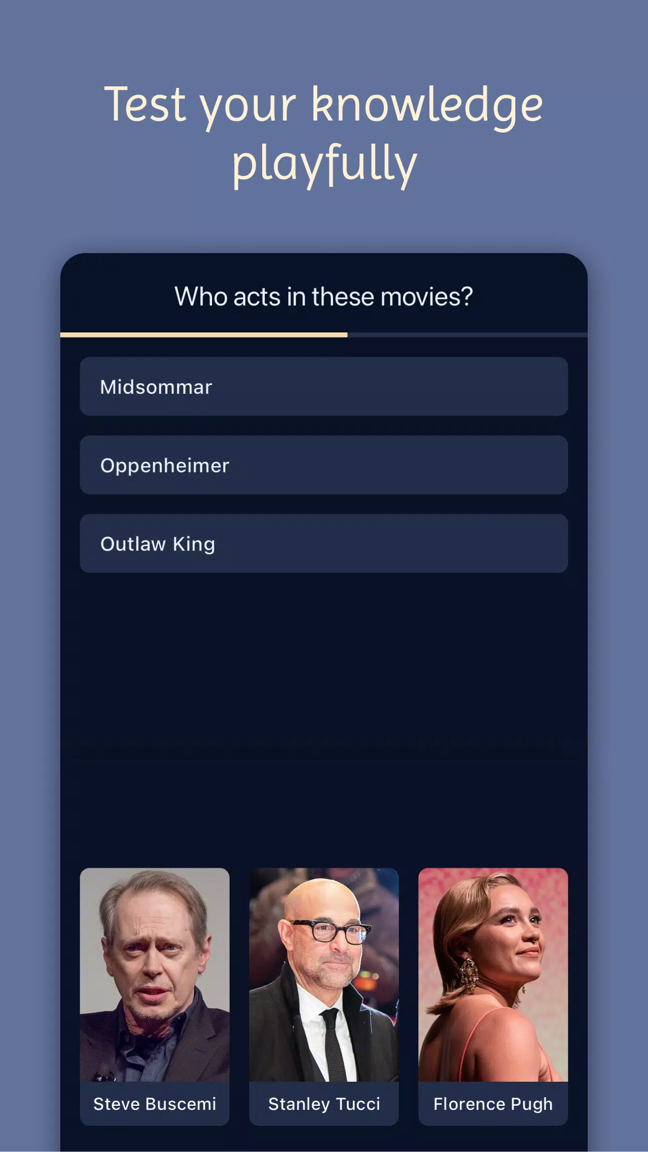 Movie & Actor Quiz Screenshot 1