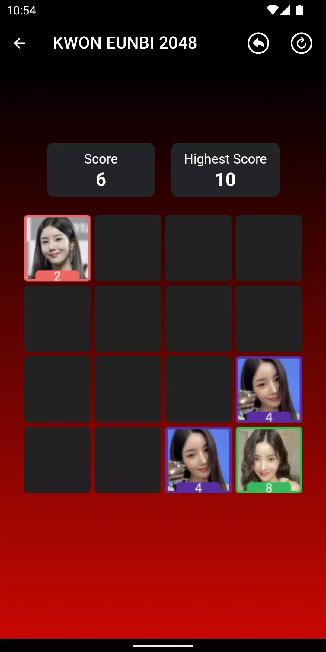 KWON EUNBI 2048 Game Tangkapan skrin 4