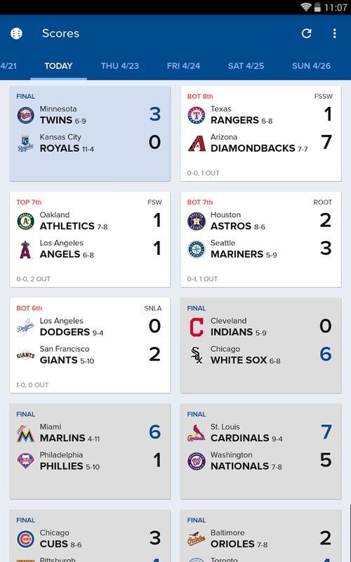 CBS Sports App: Scores & News ภาพหน้าจอ 1