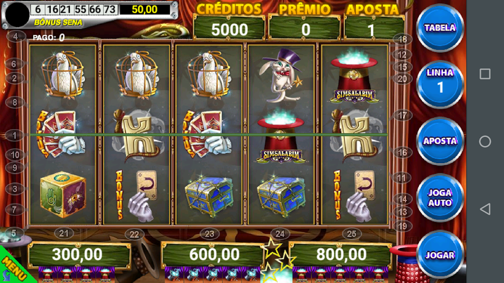 Simsalabim Caça Níquel Slot Ảnh chụp màn hình 1