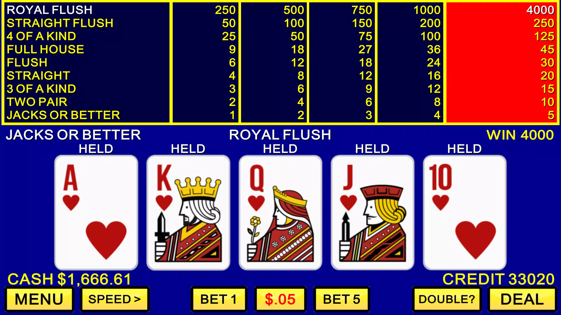 Video Poker Casino Screenshot 1