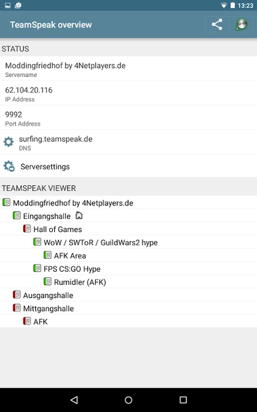 Schermata 4Netplayers Server Manager 3