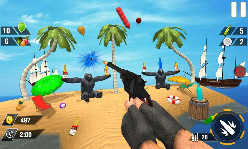 Bottle Gun Shooter Game Mod スクリーンショット 1