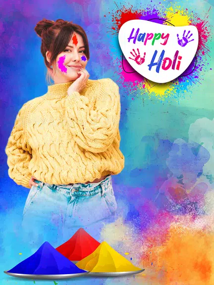 Happy Holi Video Maker Ekran Görüntüsü 3