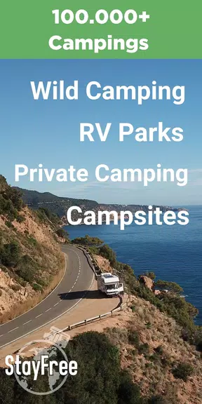 StayFree Vanlife Camping Sites Скриншот 1