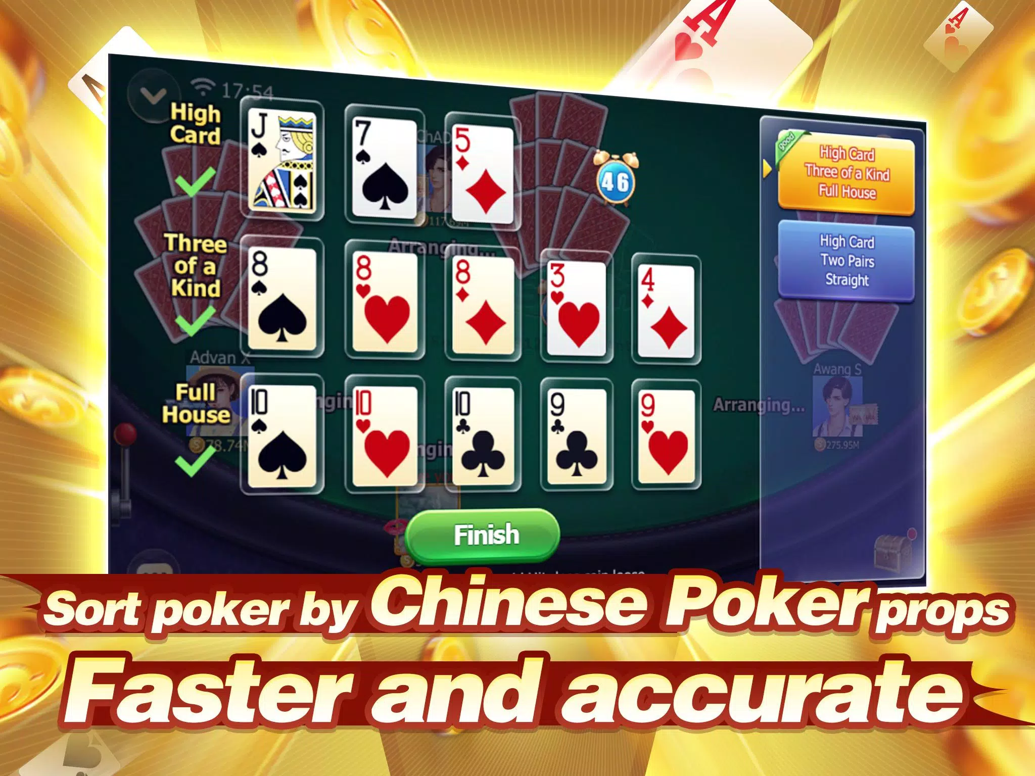 Capsa susun (Capsun) - Chinese Poker Zrzut ekranu 2