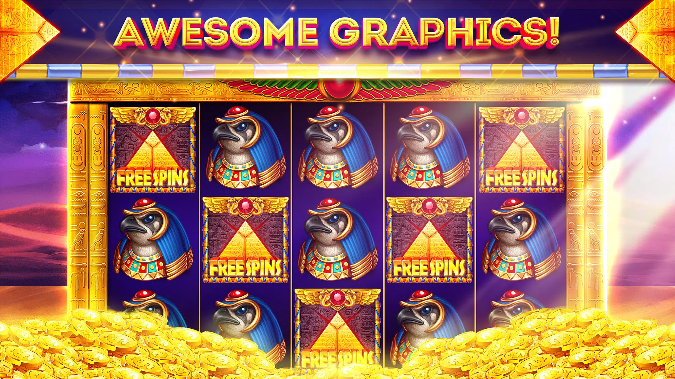 Pharaohs of Egypt Slots Casino Schermafbeelding 2