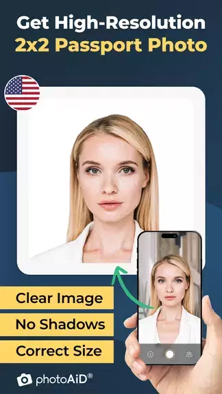 Schermata US Passport Size Photo Maker 1