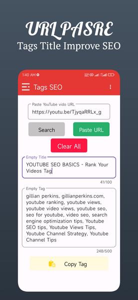 Tags SEO - Video Finder ภาพหน้าจอ 3